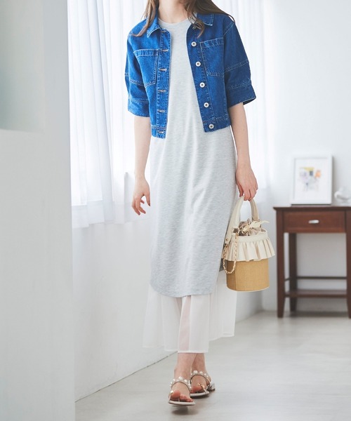 31 Sons de mode（トランテアン　ソン　ドゥ　モード）の「デニムシャツジャケット（シャツ/ブラウス・レディース・オフホワイト/ブルー・フリー）」の13枚目の写真