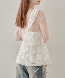 Chico | 【A4サイズ対応】フリルギャザージャガードトートバッグ(トートバッグ)