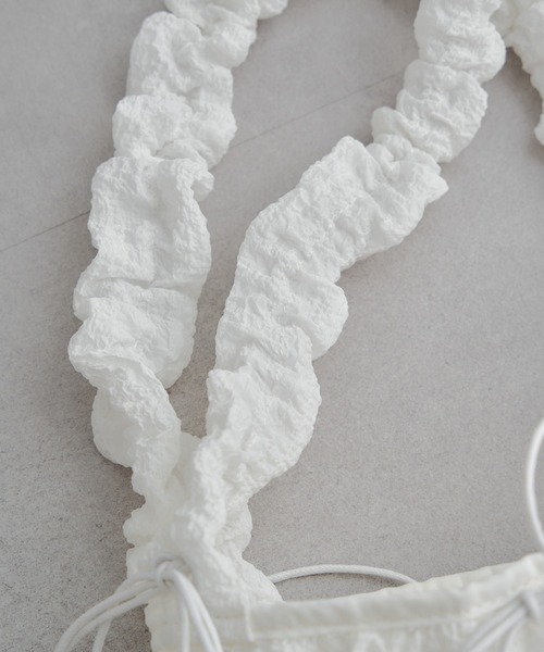 Chico(チコ)の「【A4サイズ対応】フリルギャザージャガードトートバッグ(トートバッグ・レディース・アイボリー/ライム/ブルー・FREE)」の19枚目の写真