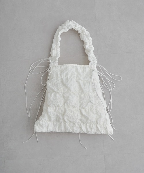 Chico(チコ)の「【A4サイズ対応】フリルギャザージャガードトートバッグ(トートバッグ・レディース・アイボリー/ライム/ブルー・FREE)」の21枚目の写真