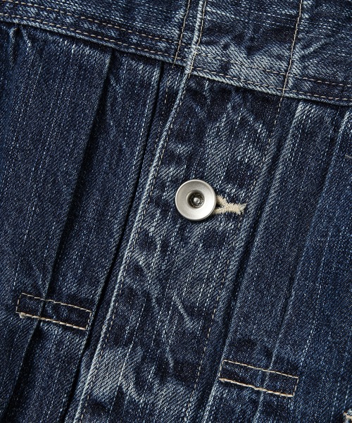 PORTER CLASSIC(ポータークラシック)の「STEINBECK DENIM JACKET/NAVY(デニムジャケット・メンズ・ネイビー・M/L)」の3枚目の写真