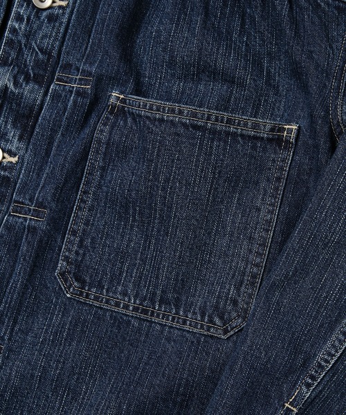PORTER CLASSIC(ポータークラシック)の「STEINBECK DENIM JACKET/NAVY(デニムジャケット・メンズ・ネイビー・M/L)」の4枚目の写真