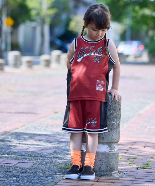 BIG FIELD（ビッグフィールド）の「バスケゲームシャツ（80～150cm）（タンクトップ・キッズ・レッド/マスタード/ブルー・110/100/95/90/80/150/140/130/120）」の8枚目の写真