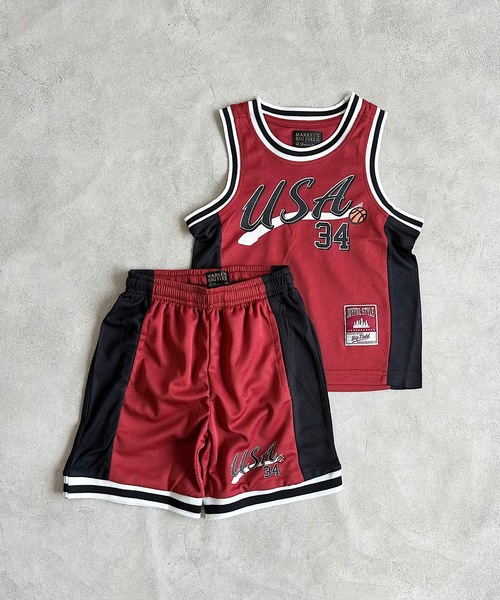 BIG FIELD（ビッグフィールド）の「バスケゲームシャツ（80～150cm）（タンクトップ・キッズ・レッド/マスタード/ブルー・110/100/95/90/80/150/140/130/120）」の12枚目の写真