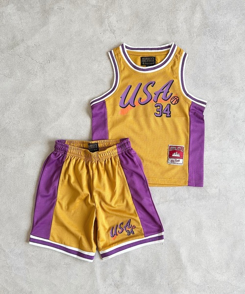 BIG FIELD（ビッグフィールド）の「バスケゲームシャツ（80～150cm）（タンクトップ・キッズ・レッド/マスタード/ブルー・110/100/95/90/80/150/140/130/120）」の16枚目の写真