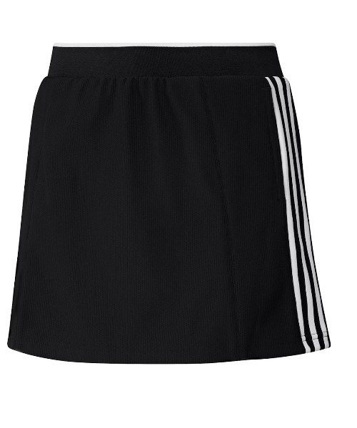 adidas（アディダス）の「アディダス adidas 3ストライプス ドライスカート（スカート・レディース・ブラック/ホワイト・M/L/XL）」の2枚目の写真