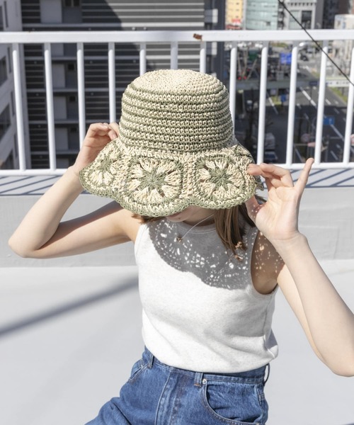 SMELLY（スメリー）の「クロシェモチーフペーパーハット（ハット・レディース・ブラック系その他/ホワイト系その他・-）」の11枚目の写真