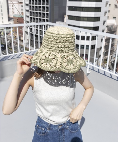 SMELLY（スメリー）の「クロシェモチーフペーパーハット（ハット・レディース・ブラック系その他/ホワイト系その他・-）」の12枚目の写真