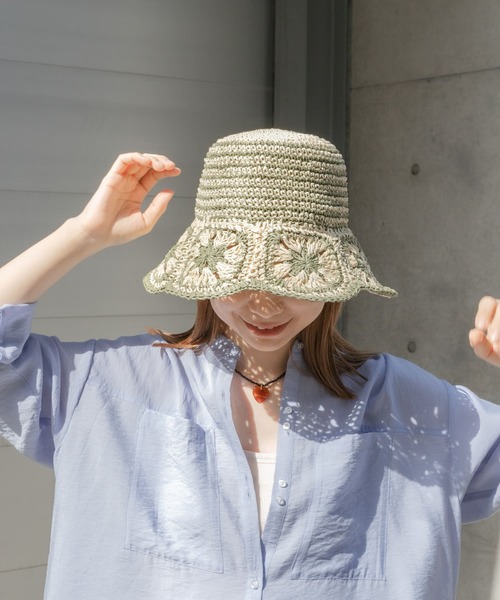 SMELLY（スメリー）の「クロシェモチーフペーパーハット（ハット・レディース・ブラック系その他/ホワイト系その他・-）」の15枚目の写真