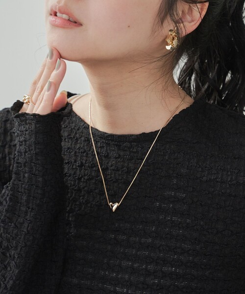 coen（コーエン）の「プチハートモチーフスネークチェーンネックレス（ネックレス・レディース・ゴールド/シルバー・FREE）」の2枚目の写真