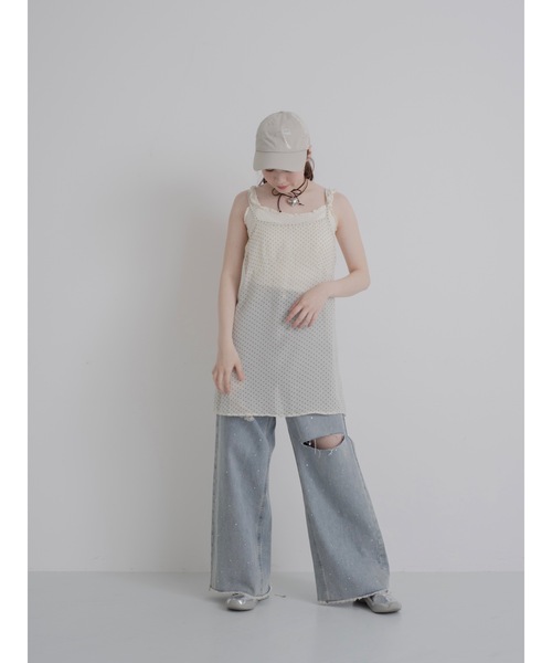 JUMELLE（ジュメロ）の「camidot sheer op（ワンピース・レディース・アイボリー/ブラック・FREE）」の8枚目の写真