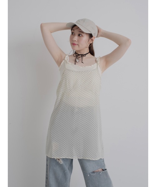 JUMELLE（ジュメロ）の「camidot sheer op（ワンピース・レディース・アイボリー/ブラック・FREE）」の5枚目の写真