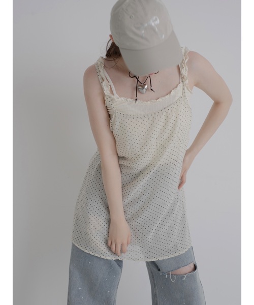 JUMELLE（ジュメロ）の「camidot sheer op（ワンピース・レディース・アイボリー/ブラック・FREE）」の6枚目の写真
