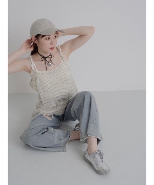 JUMELLE（ジュメロ）の「camidot sheer op（ワンピース・レディース・アイボリー/ブラック・FREE）」の7枚目の写真