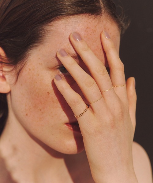 les bonbon(ルボンボン)の「【les bon bon】simplicity chain ring BOB481(リング・レディース・ゴールド・S/M/L)」の1枚目の写真