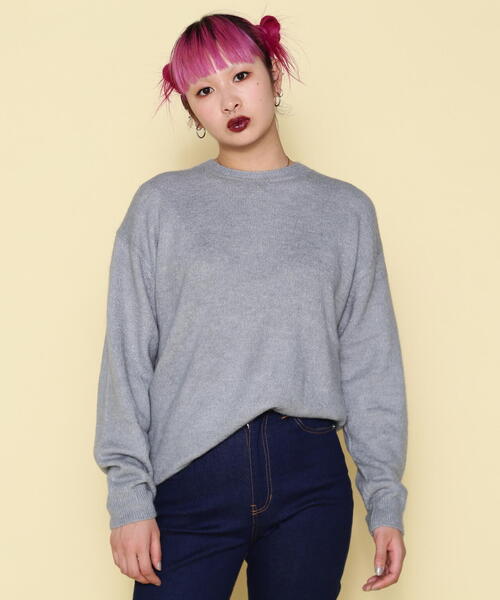 ord(オルド)の「ord/オルド/ショートモヘアクルーネックニット(ニット/セーター・レディース・ブラウン/ベージュ/グレー・L/M)」の4枚目の写真