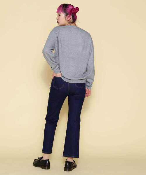 ord(オルド)の「ord/オルド/ショートモヘアクルーネックニット(ニット/セーター・レディース・ブラウン/ベージュ/グレー・L/M)」の6枚目の写真