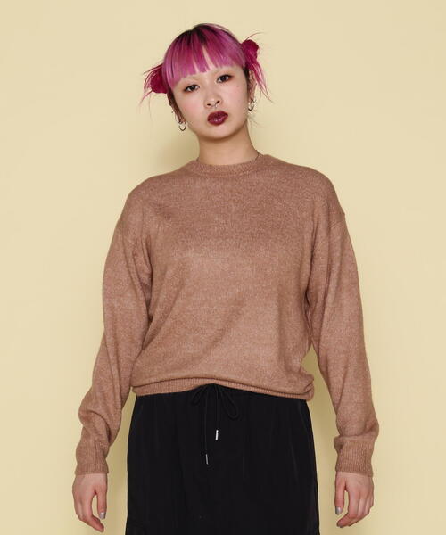 ord(オルド)の「ord/オルド/ショートモヘアクルーネックニット(ニット/セーター・レディース・ブラウン/ベージュ/グレー・L/M)」の7枚目の写真