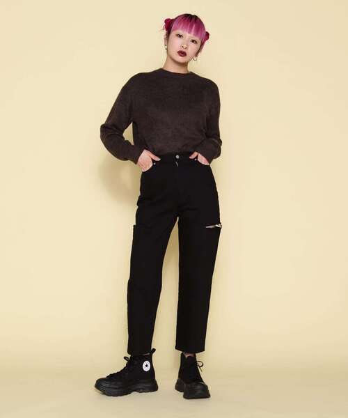 ord(オルド)の「ord/オルド/ショートモヘアクルーネックニット(ニット/セーター・レディース・ブラウン/ベージュ/グレー・L/M)」の11枚目の写真