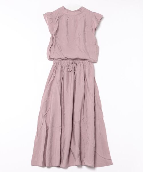 SOFFITTO（ソフィット）の「プチハイネック袖フリルワンピース(取り扱い店舗限定)（ワンピース・レディース・ブルー/ピンク/ベージュ/ネイビー・FREE）」の4枚目の写真