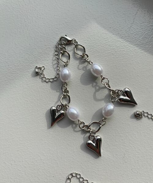 WEGO(ウィゴー)の「WEGO/チェーンパールモチーフブレス(ブレスレット・レディース・その他3/その他2/その他1・FREE)」の1枚目の写真