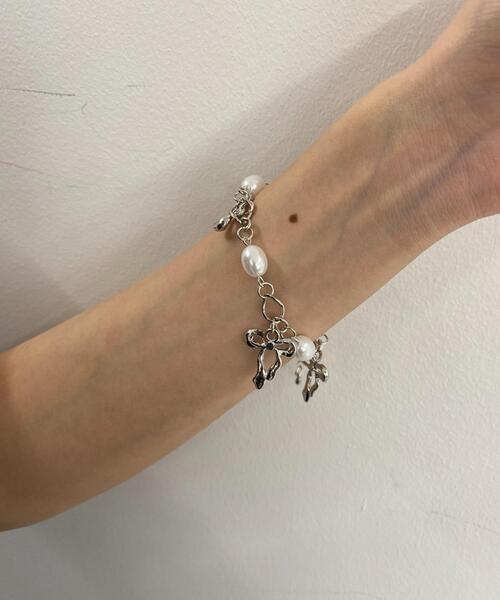 WEGO(ウィゴー)の「WEGO/チェーンパールモチーフブレス(ブレスレット・レディース・その他3/その他2/その他1・FREE)」の4枚目の写真