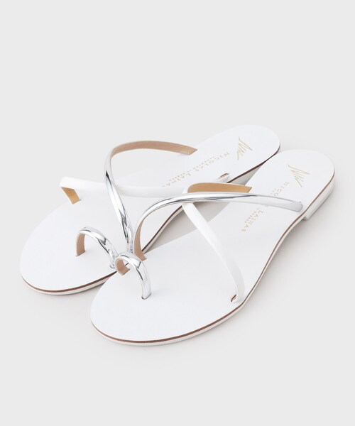 GALLEST（ギャレスト）の「◆【NICOLAS LAINAS】レザーフラットサンダル（サンダル・レディース・ゴールド/シルバー・35/45）」の4枚目の写真