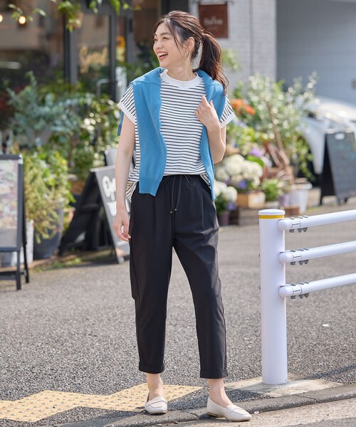 ANY(エニィ)の「【ウエストゴム/ストレッチ】クールタッチタックパンツ(その他パンツ・レディース・パープル系/ダークブラウン系/グレー系/ブラック系・1/2/3)」の8枚目の写真