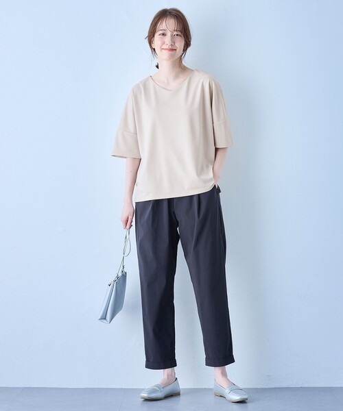 ANY(エニィ)の「【ウエストゴム/ストレッチ】クールタッチタックパンツ(その他パンツ・レディース・パープル系/ダークブラウン系/グレー系/ブラック系・1/2/3)」の9枚目の写真