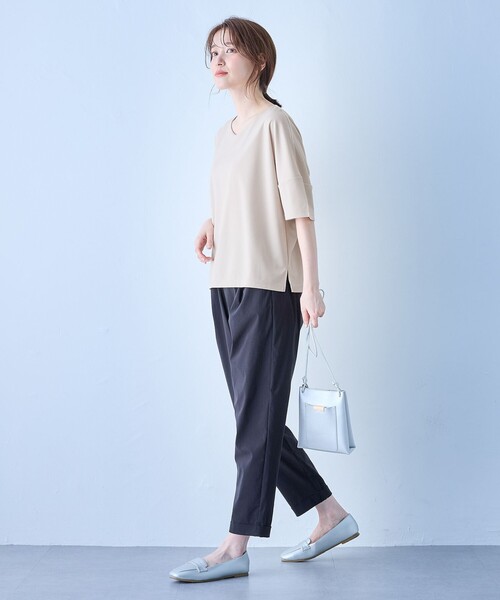 ANY(エニィ)の「【ウエストゴム/ストレッチ】クールタッチタックパンツ(その他パンツ・レディース・パープル系/ダークブラウン系/グレー系/ブラック系・1/2/3)」の10枚目の写真