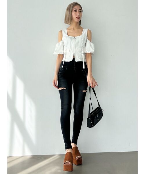 EMODA（エモダ）の「ベルトショルダーバッグ（ショルダーバッグ・レディース・ブラック/ベージュ/ブルー・FREE）」の7枚目の写真