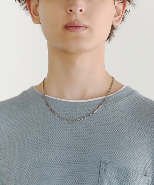 ASTRONOMY（アストロノミー）の「Buyer's Select/パイナップルニットフェイクレイヤードベスト半袖Tシャツ（Tシャツ/カットソー・メンズ・ライトグレー系/スミクロ/サックスブルー・LL/L/M）」の9枚目の写真