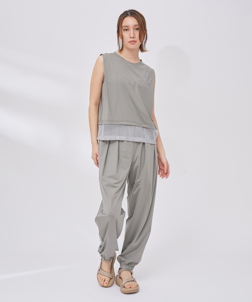 NERGY（ナージー）の「【水陸両用 ＆ UV】Aqua jersey ボックスタンクトップ（Tシャツ/カットソー・レディース・ブラック/カーキ・FREE）」の11枚目の写真