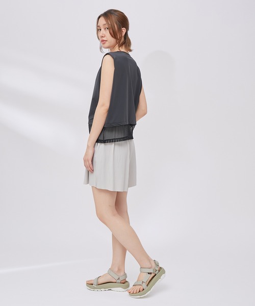 NERGY（ナージー）の「【水陸両用 ＆ UV】Aqua jersey ボックスタンクトップ（Tシャツ/カットソー・レディース・ブラック/カーキ・FREE）」の5枚目の写真