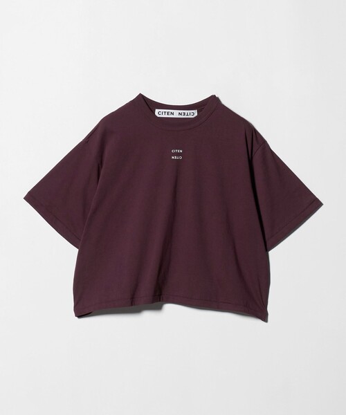 tシャツ ボクシー半袖Ｔシャツ レディース 半袖ボクシーラウンドネックプリントTシャツ | レディース
