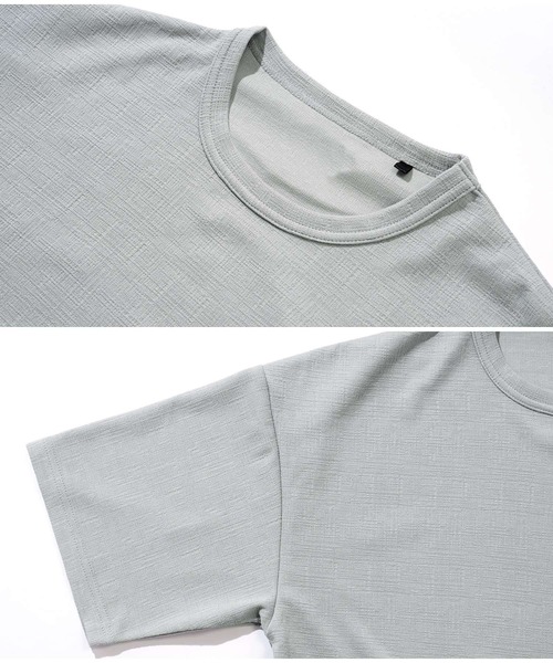 jiggys shop(ジギーズショップ)の「楊柳ジャガードポケット付きクルーネック半袖Tシャツカットソー(Tシャツ/カットソー・メンズ・ネイビー/ブラック/グレー系その他・MEDIUM/LARGE/X-LARGE)」の9枚目の写真