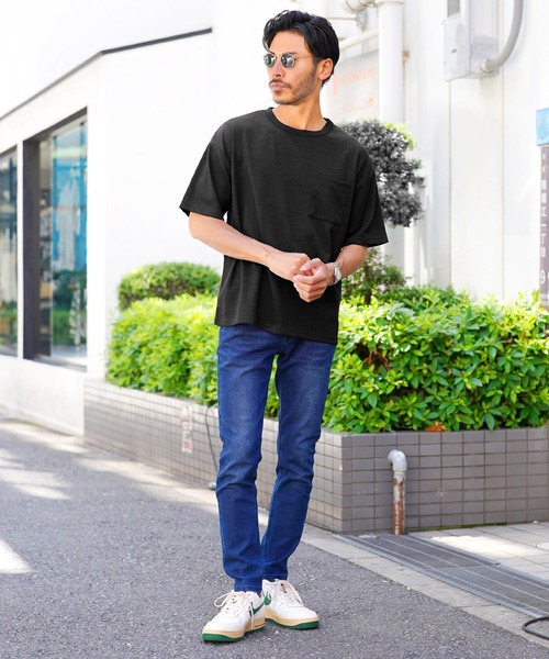 jiggys shop(ジギーズショップ)の「楊柳ジャガードポケット付きクルーネック半袖Tシャツカットソー(Tシャツ/カットソー・メンズ・ネイビー/ブラック/グレー系その他・MEDIUM/LARGE/X-LARGE)」の12枚目の写真