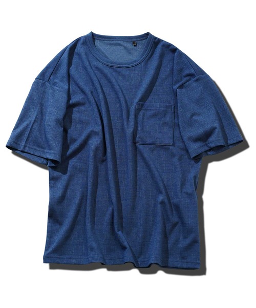 jiggys shop(ジギーズショップ)の「楊柳ジャガードポケット付きクルーネック半袖Tシャツカットソー(Tシャツ/カットソー・メンズ・ネイビー/ブラック/グレー系その他・MEDIUM/LARGE/X-LARGE)」の15枚目の写真
