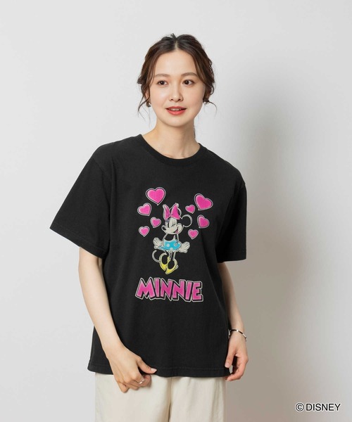 Right-on(ライトオン)の「DISNEY(ディズニー)カラーフロッキーTシャツ(Tシャツ/カットソー・レディース・ダークグレー・M/L/XL)」の2枚目の写真