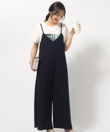 SHOO・LA・RUE | ぱっと着るだけでおしゃれ！裏がさらさらカットジョーゼットサロペット(サロペット/オーバーオール)