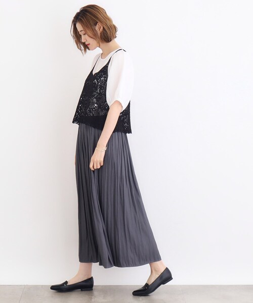 grove（グローブ）の「◆クロシェ風ビスチェ×ブラウスセット（シャツ/ブラウス・レディース・ナチュラル/ブラック/ライトブルー・02/03/01）」の7枚目の写真