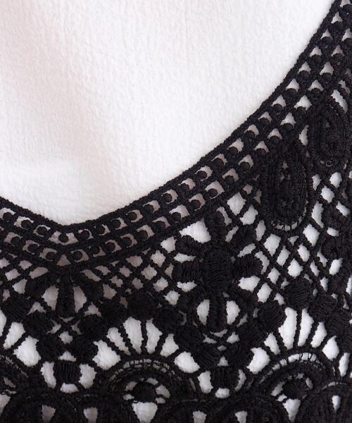 grove（グローブ）の「◆クロシェ風ビスチェ×ブラウスセット（シャツ/ブラウス・レディース・ナチュラル/ブラック/ライトブルー・02/03/01）」の10枚目の写真