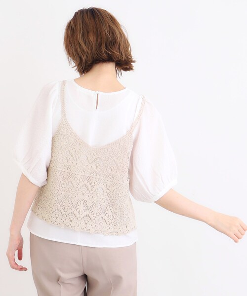 grove（グローブ）の「◆クロシェ風ビスチェ×ブラウスセット（シャツ/ブラウス・レディース・ナチュラル/ブラック/ライトブルー・02/03/01）」の13枚目の写真