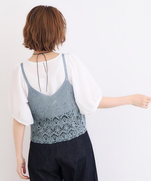 grove（グローブ）の「◆クロシェ風ビスチェ×ブラウスセット（シャツ/ブラウス・レディース・ナチュラル/ブラック/ライトブルー・02/03/01）」の19枚目の写真