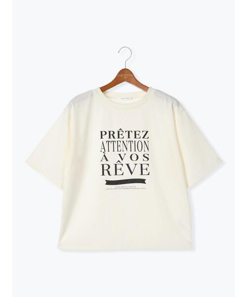 Lugnoncure(ルノンキュール)の「ビッグロゴプリントTシャツ(Tシャツ/カットソー・レディース・オフホワイト/チャコールグレー/ベージュ・F)」の15枚目の写真