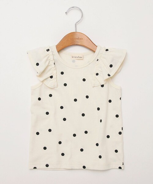 BRANSHES（ブランシェス）の「【プチプラ】肩フリルアソートタンクトップ（Tシャツ/カットソー・キッズ・アイボリー/その他/ピンク/ネイビー/ブラック・90/100/110/120/130/140/150/80）」の2枚目の写真