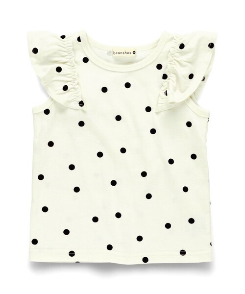 BRANSHES（ブランシェス）の「【プチプラ】肩フリルアソートタンクトップ（Tシャツ/カットソー・キッズ・アイボリー/その他/ピンク/ネイビー/ブラック・90/100/110/120/130/140/150/80）」の6枚目の写真