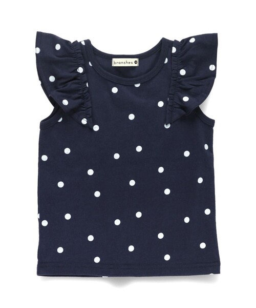 BRANSHES（ブランシェス）の「【プチプラ】肩フリルアソートタンクトップ（Tシャツ/カットソー・キッズ・アイボリー/その他/ピンク/ネイビー/ブラック・90/100/110/120/130/140/150/80）」の11枚目の写真