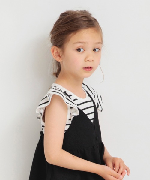 BRANSHES（ブランシェス）の「【プチプラ】肩フリルアソートタンクトップ（Tシャツ/カットソー・キッズ・アイボリー/その他/ピンク/ネイビー/ブラック・90/100/110/120/130/140/150/80）」の5枚目の写真