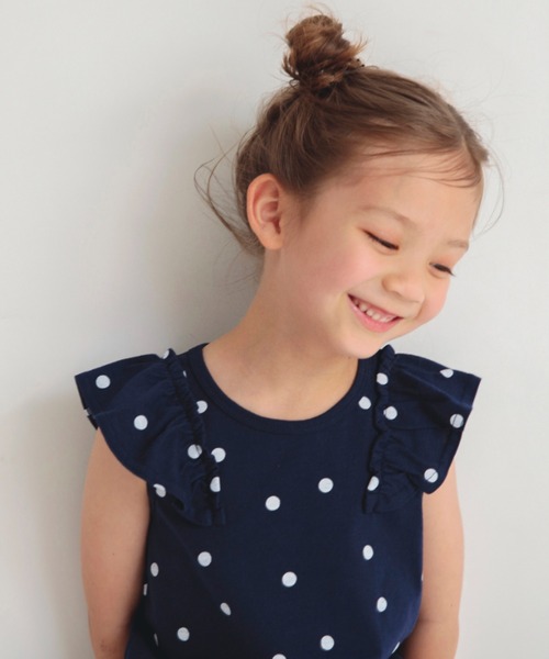 BRANSHES（ブランシェス）の「【プチプラ】肩フリルアソートタンクトップ（Tシャツ/カットソー・キッズ・アイボリー/その他/ピンク/ネイビー/ブラック・90/100/110/120/130/140/150/80）」の10枚目の写真